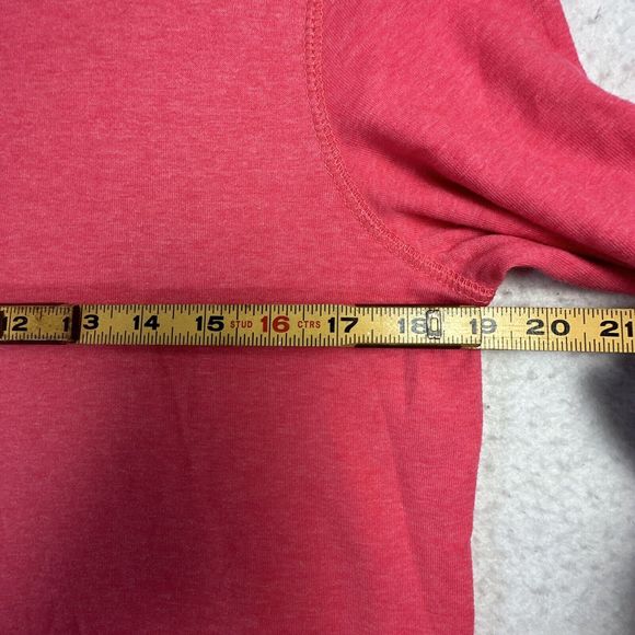 Hiyiyezi Sweatshirt Women Pink Small Long Sleeve Crew Neck Pullover Curved Hem - Picture 8 of 10